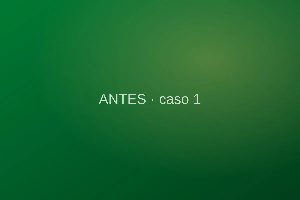 Antes do tratamento — Caso 1