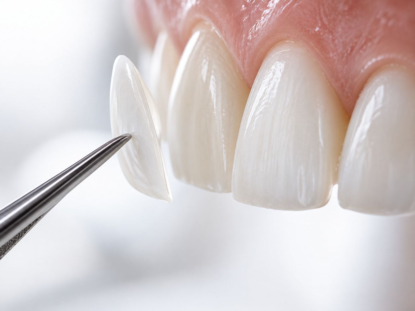 Lente de contato dental ultrafina de porcelana